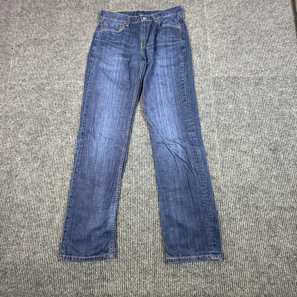 Levis 514 Mens Classic Straight Fit Dark Wash Denim Blue Jeans 30x32